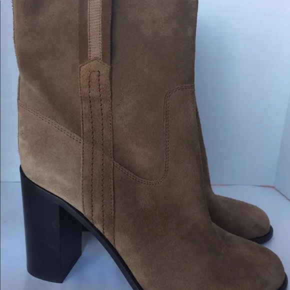 COPY - Kate Spade Baise Tobacco Brown Suede ankle boots with block heel 9.5 - Picture 12 of 16